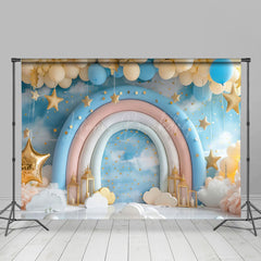 Lofaris Rainbow Arch Balloons Fairy Tale Cake Smash Backdrop