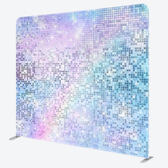 Lofaris Rainbow Colorful Pixel Double-Sided Square Backdrop