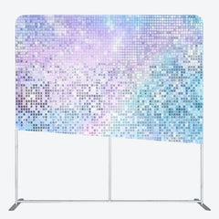 Lofaris Rainbow Colorful Pixel Double-Sided Square Backdrop