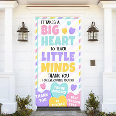 Lofaris Rainbow Hearts Teaching Valentines Day Door Cover