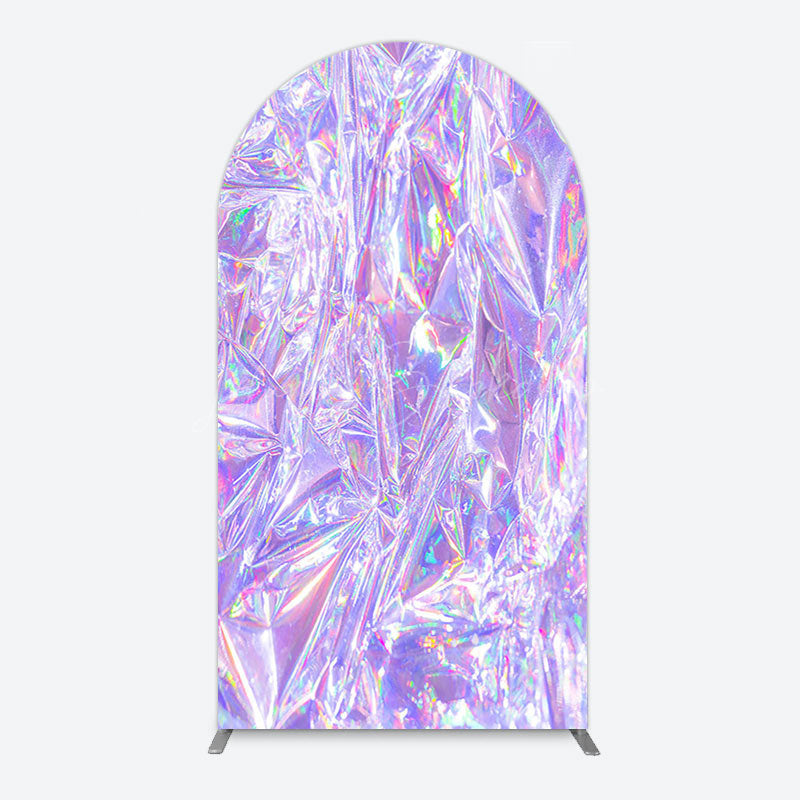 Lofaris Rainbow Purple Sparkle Birthday Party Arch Backdrop