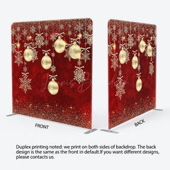 Lofaris Red Bokeh Shiny Snowflake Merry Christmas Backdrop