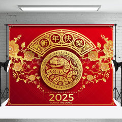 Lofaris Red Floral Festive Chinese New Year Holiday Backdrop