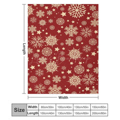 Lofaris Red Gold Christmas Snowflake Blanket Gift Souvenir