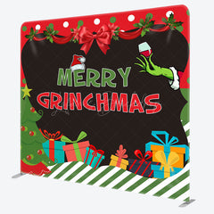 Lofaris Red Green Gifts Merry Grinchmas Pillow Case Backdrop