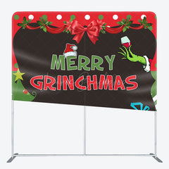 Lofaris Red Green Gifts Merry Grinchmas Pillow Case Backdrop