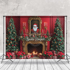 Lofaris Red Luxury Photo Frame Festive Christmas Backdrop