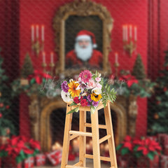 Lofaris Red Luxury Photo Frame Festive Christmas Backdrop