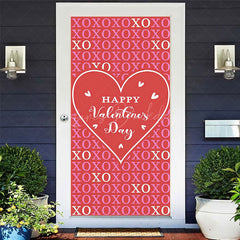 Lofaris Red Pink Xo Romantic Happy Valentines Day Door Cover