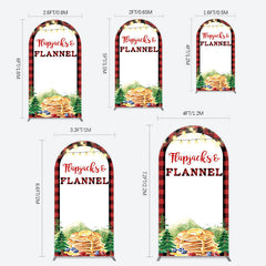 Lofaris Red Plaid Lighted Flapjacks Flannel Arch Backdrop