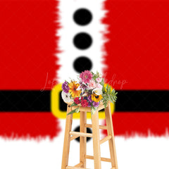 Lofaris Red Santa Claus Black Belt Merry Christmas Backdrop