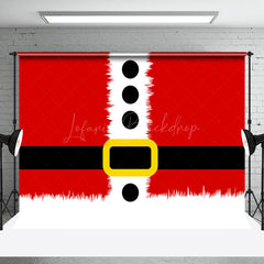 Lofaris Red Santa Claus Black Belt Merry Christmas Backdrop