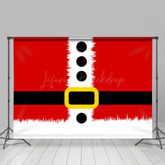 Lofaris Red Santa Claus Black Belt Merry Christmas Backdrop