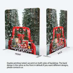 Lofaris Red Truck Presents Christmas Pillow Case Backdrop