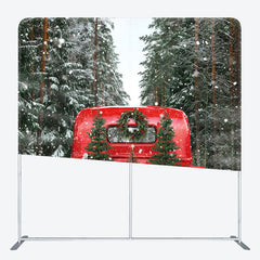 Lofaris Red Truck Presents Christmas Pillow Case Backdrop