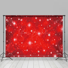 Lofaris Red White Winter Snowflake Sparke Christmas Backdrop