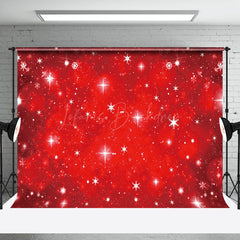 Lofaris Red White Winter Snowflake Sparke Christmas Backdrop