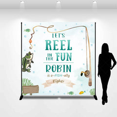 Lofaris Reel In The Fun Custom Name 8th Birthday Backdrop