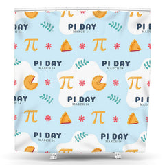 Lofaris Repeated Pie Daisy Floral Pi Day Shower Curtain