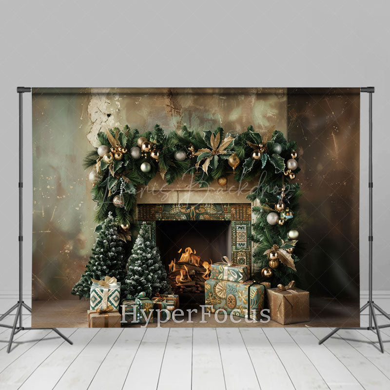 Lofaris Retro Abstract Wall Fireplace Gift Christmas Backdrop