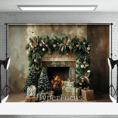 Lofaris Retro Abstract Wall Fireplace Gift Christmas Backdrop