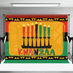 Lofaris Retro African Tribal Candlestick Kwanzaa Backdrop