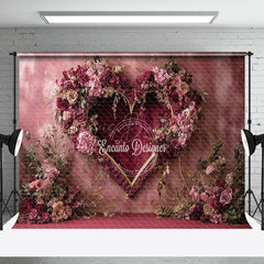 Lofaris Retro Artistic Pink Floral Love Romantic Backdrop