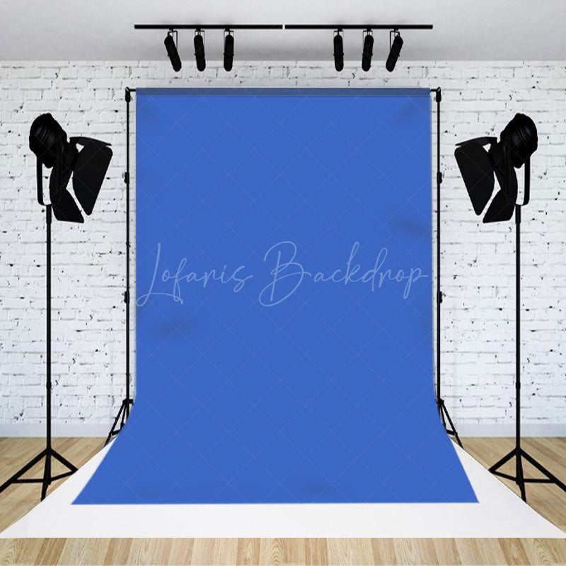 Lofaris Retro Blue Solid Color Portrait Backdrop For Photography