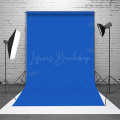 Lofaris Retro Blue Solid Color Portrait Photography Backdrop