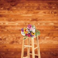 Lofaris Retro Brown Wood Grain Pattern Photography Backdrop