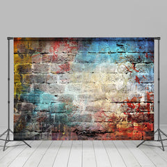 Lofaris Retro Colorful Graffiti Brick Wall Room Set Backdrop