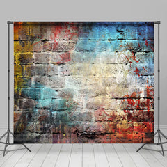 Lofaris Retro Colorful Graffiti Brick Wall Room Set Backdrop