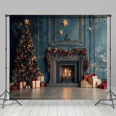 Lofaris Retro Green Wardrobe Christmas Room Set Backdrop