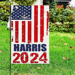 Lofaris Retro Harris 2024 Campaign For President Garden Flag