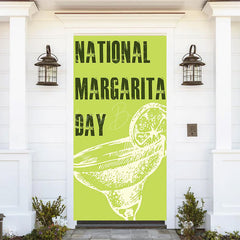 Lofaris Retro Lemon Yellow National Magrarita Day Door Cover