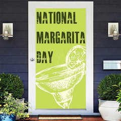 Lofaris Retro Lemon Yellow National Magrarita Day Door Cover