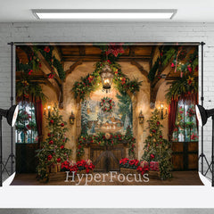 Lofaris Retro Mural Room Festive Christmas Vibe Backdrop