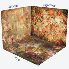 Lofaris Retro Painted Floral Fine Art Room Set Backdrop