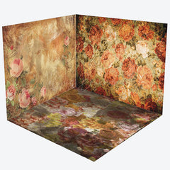 Lofaris Retro Painted Floral Fine Art Room Set Backdrop