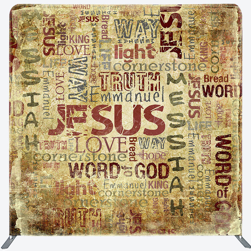 Lofaris Retro Parchment Jesus Christ Pillow Case Backdrop