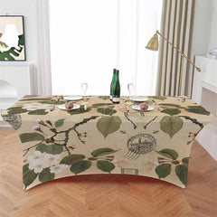 Lofaris Retro Pear Blossom Floral Leaves Cool Stretch Table Cover