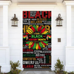 Lofaris Retro Positive Text Black History Month Door Cover