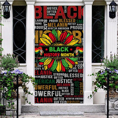 Lofaris Retro Positive Text Black History Month Door Cover