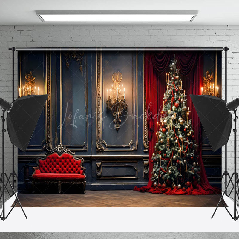 Lofaris Retro Royal Wall Candlestick Sofa Christmas Backdrop