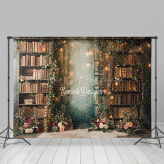 Lofaris Retro Story Book Shelf Greenery Room Set Backdrop