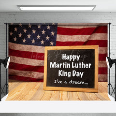 Lofaris Retro Usa Flag Photo Frame Happy Mlk Day Backdrop