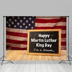 Lofaris Retro Usa Flag Photo Frame Happy Mlk Day Backdrop