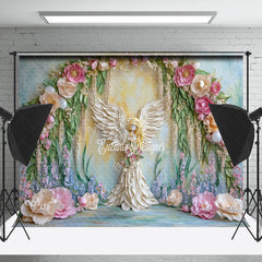 Lofaris Retro Wall Butterfly Flower Fairy Photo Backdrop