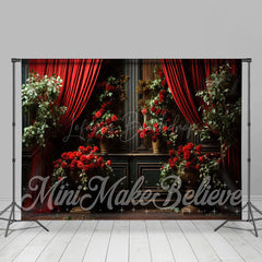 Lofaris Retro Wall Floral Valentines Vibe Room Set Backdrop