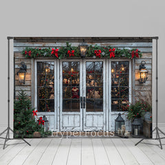 Lofaris Retro White Christmas Vibe Store Room Set Backdrop